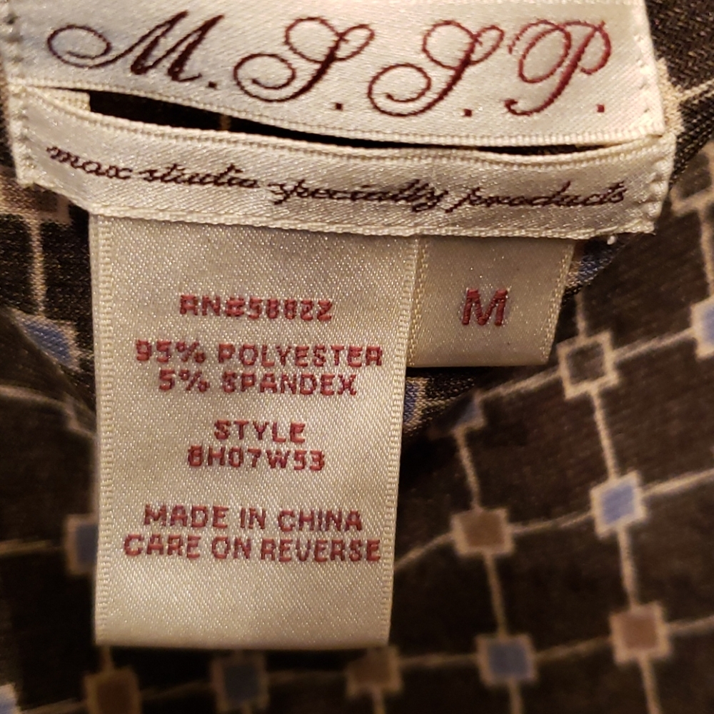 EUC M.S.S.P. 3/4 Sleeve Pattern Dress Size Medium - Picture 5 of 6